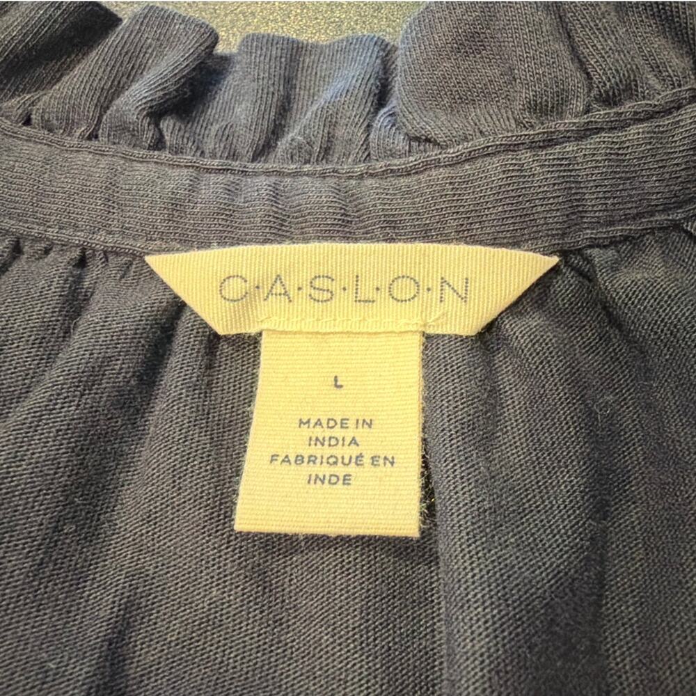 NWT Caslon Organic Cotton Tiered Knee-Length Shirt Dress, Large, Women's Large - Picture 6 of 7